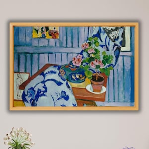 Henri Matisse Still Life with Geraniums Art Poster/Canvas Wall Art,Henri Matisse The Still Life Print Art,Henri Matisse Artworks,Famous Art