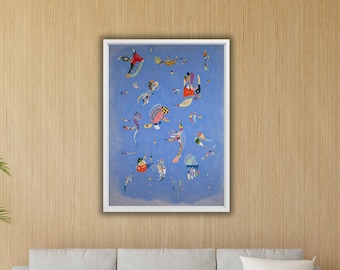 Wassily Kandinsky Sky Blue 1940 Art Canvas Print,Kandinsky Reproduction Print,Abstract Modern Wall Art Print,Expressionism Art,Vintage Arts
