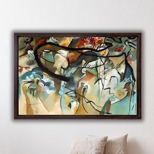 Wassily Kandinsky Composition VII canvas poster kunst, reproductieprint, moderne muurkunst print, expressionistische kunst, wassily Kandinsky muurkunst