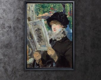 エドゥアール・マネ「読書する女性」キャンバスアートプリント、エドゥ