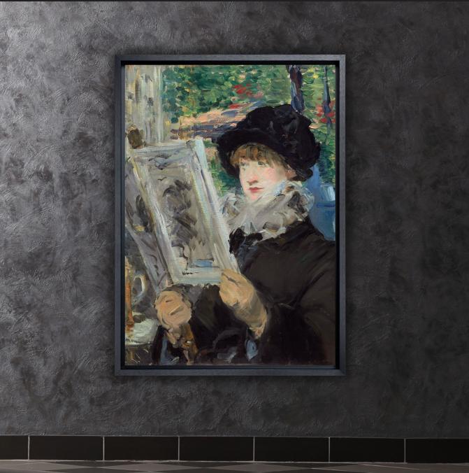エドゥアール・マネ「読書する女性」キャンバスアートプリント、エドゥ