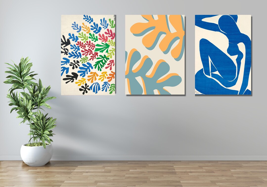 Set of 3 Henri Matisse Abstract Art Canvas Prints,henri Matisse Prints ...