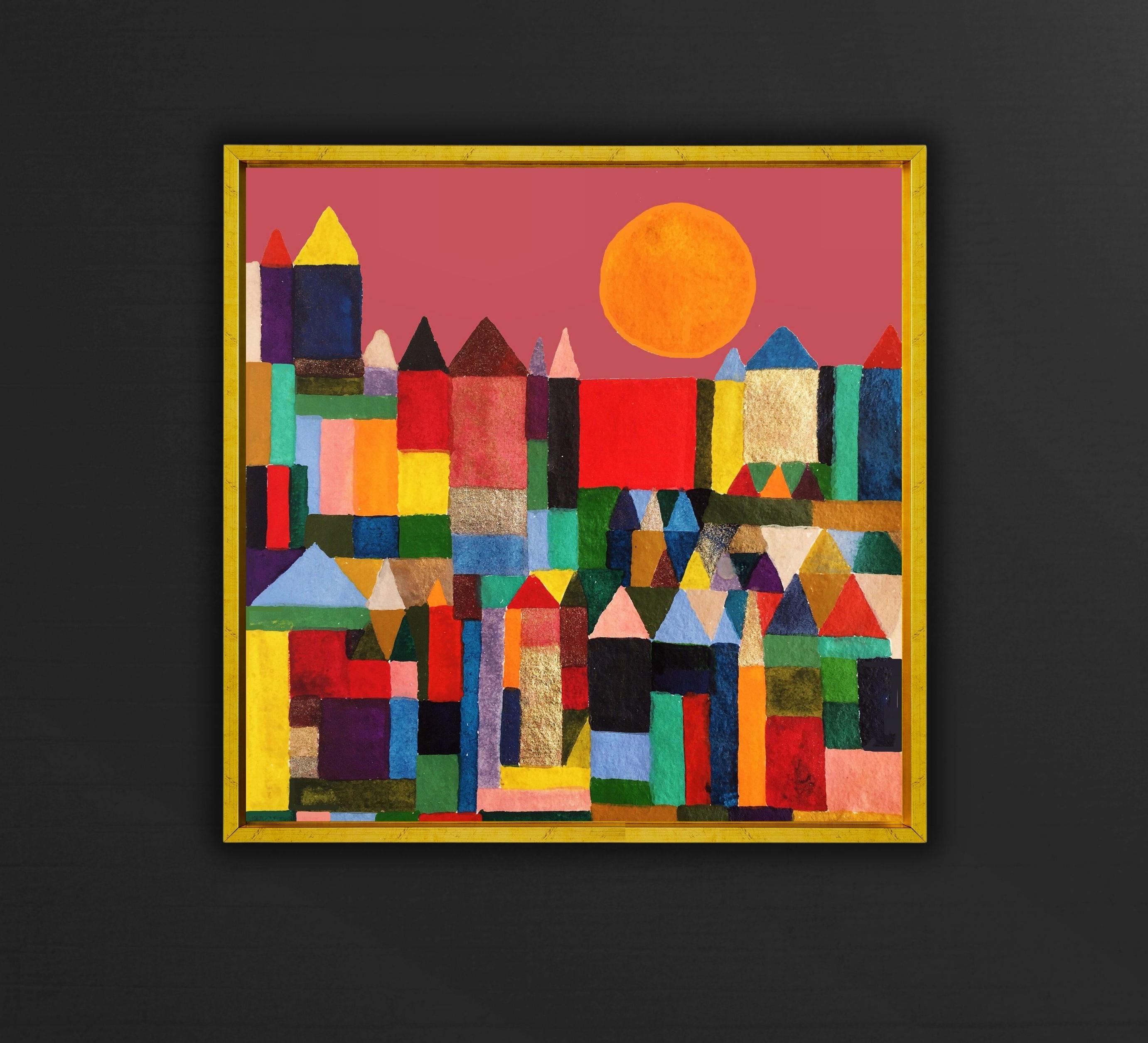 Paul Klee Castle and Sun Poster Art Canvas Print,paul Klee