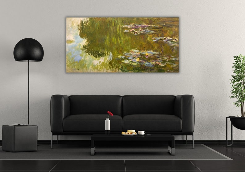 Claude Monet the Water Lily Pond Poster Art Canvas,reproduction Print ...