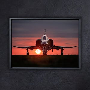 Military Aircraft F-4 Phanton Poster Art Canvas,Fighter Jet Wall Art,Combat Aircraft Canvas,Jet Fighter Plane Embroidery,Airfighter print
