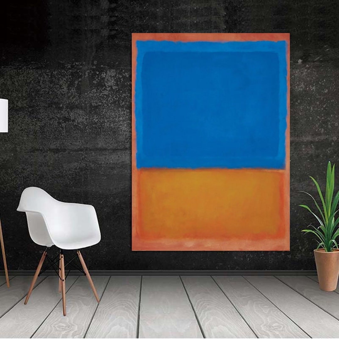 Mark Rothko Blue, Orange & Red アートポスター Mark Rothko Red Blue Orange Reproduction Modern Painting Canvas