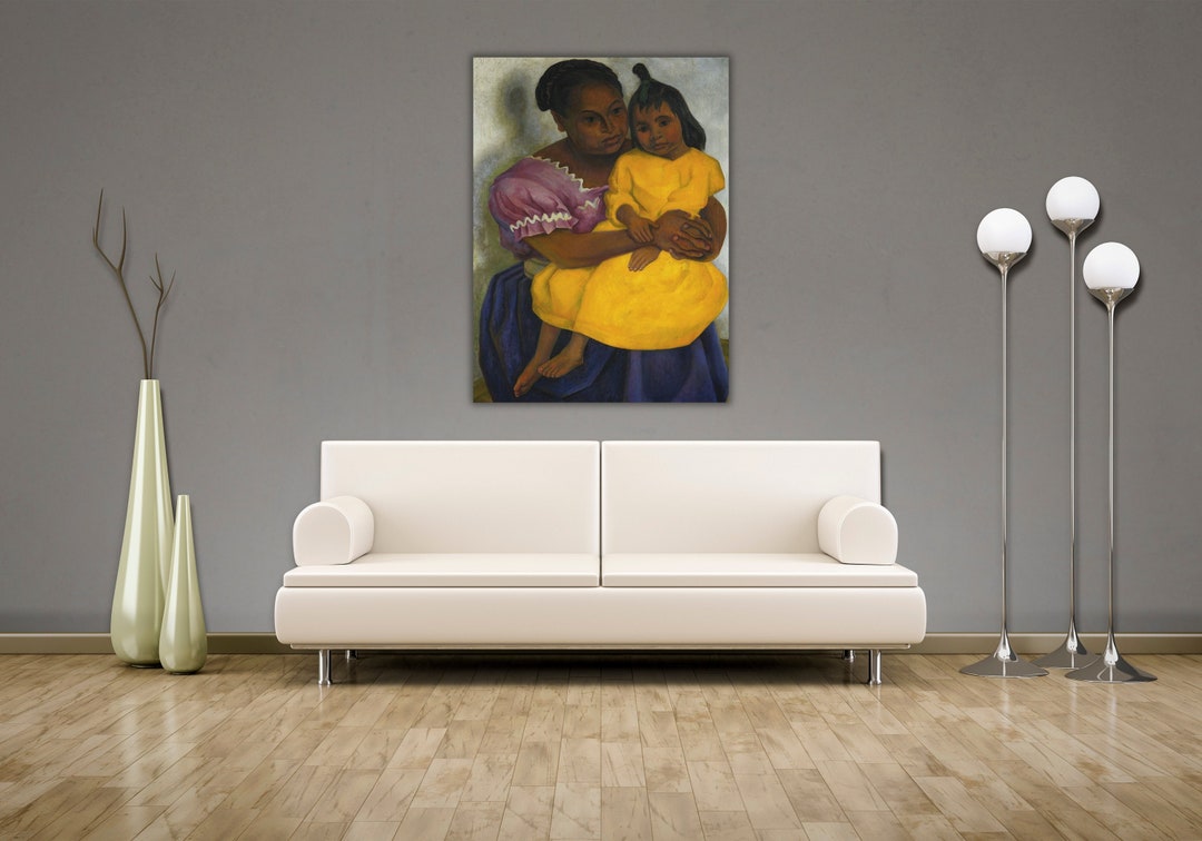 Diego Rivera Mother and Child Poster Print Art Canvas,famous Painting ...