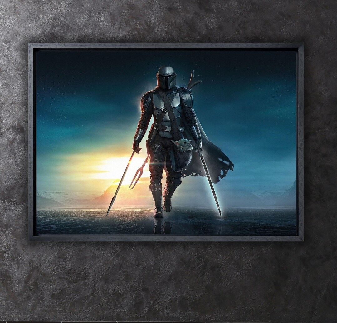 Mandalorian Star Wars Poster Art Print,star Wars Canvas Wall Art Decor ...