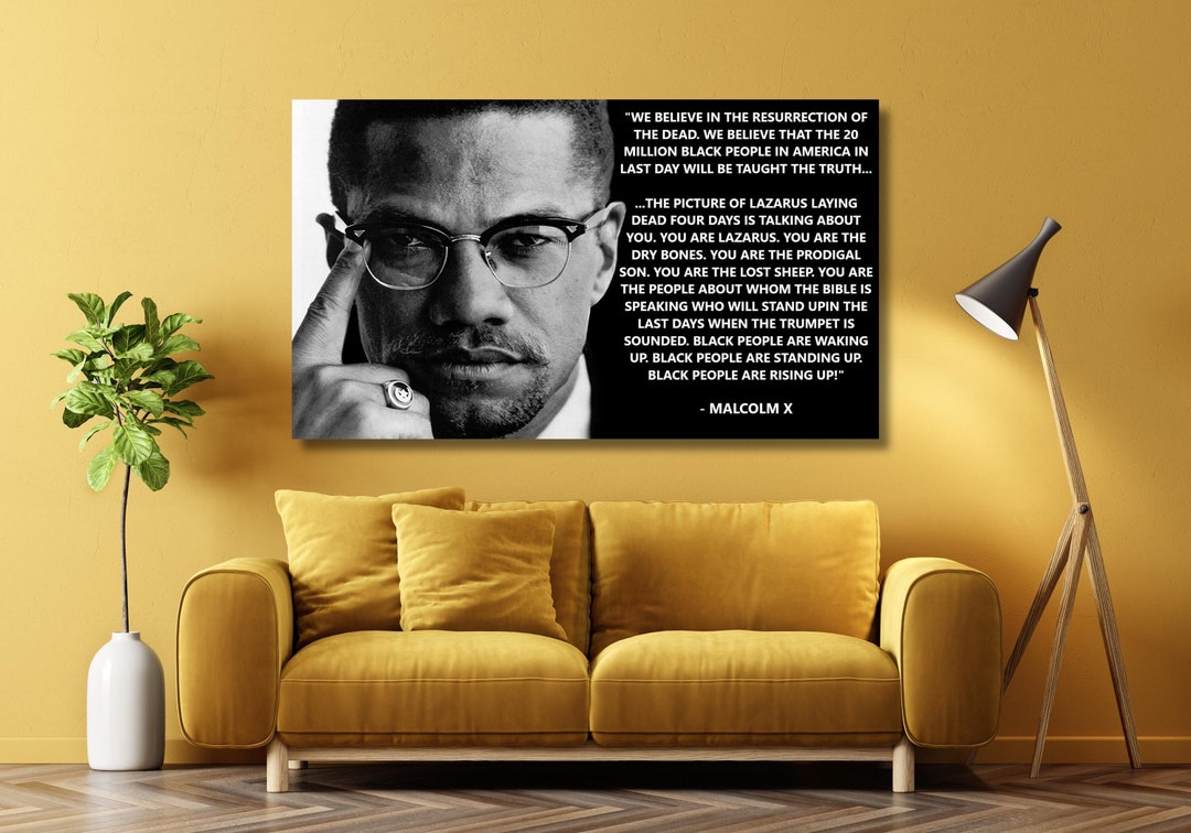 Malcolm X Quote Poster,malcolm X Canvas Wall Art,malcolm X Canvas Print