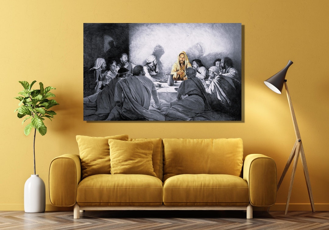 Last Supper Print Art,lord Jesus Last Supper Canvas Wall Art,jesus and