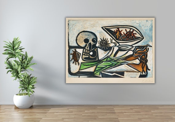 Pablo Picasso Still Life With Skull Canvas Art Print,picasso Skull