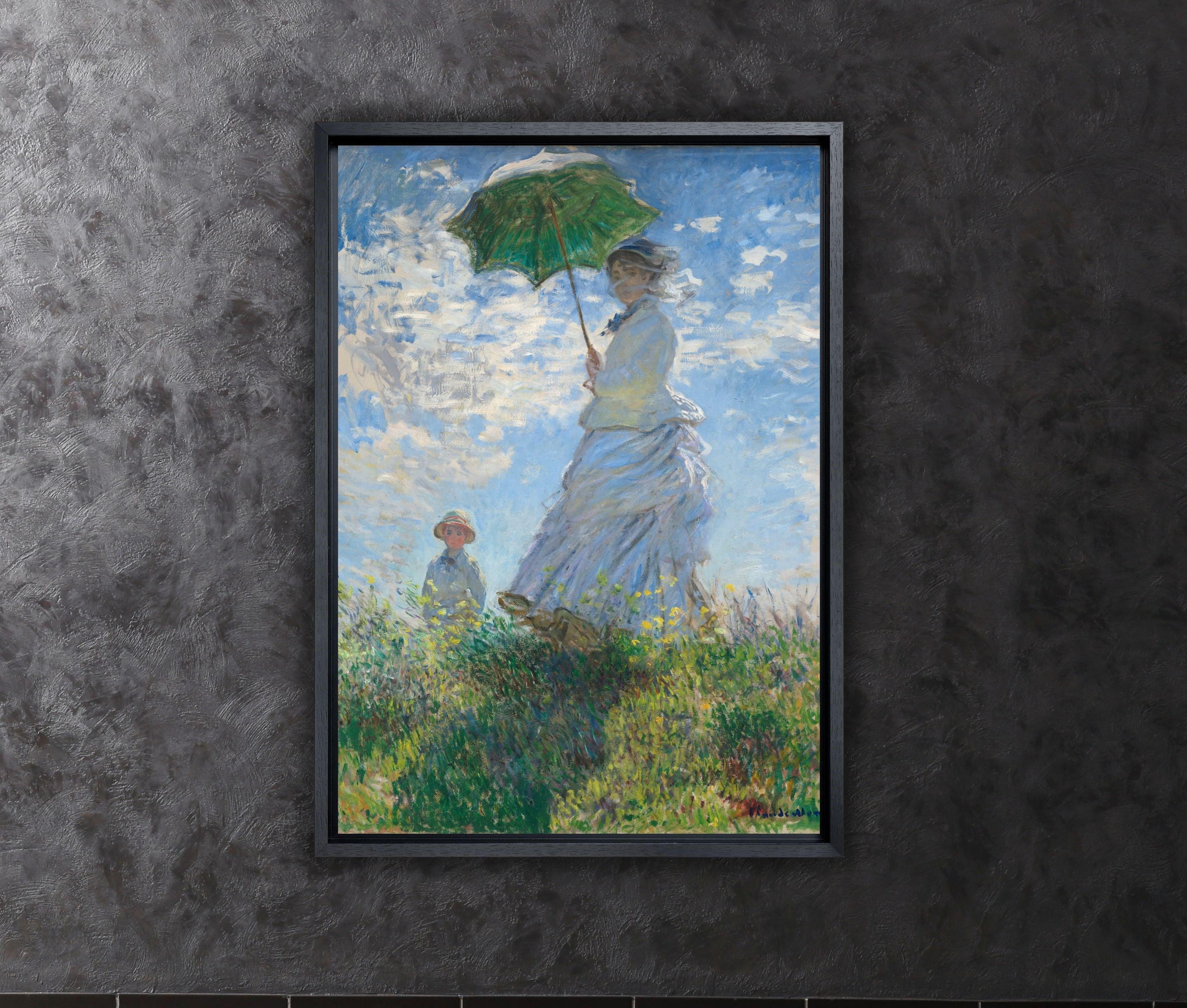 Claude Monet Woman With A Parasol Canvas Wall Art Print