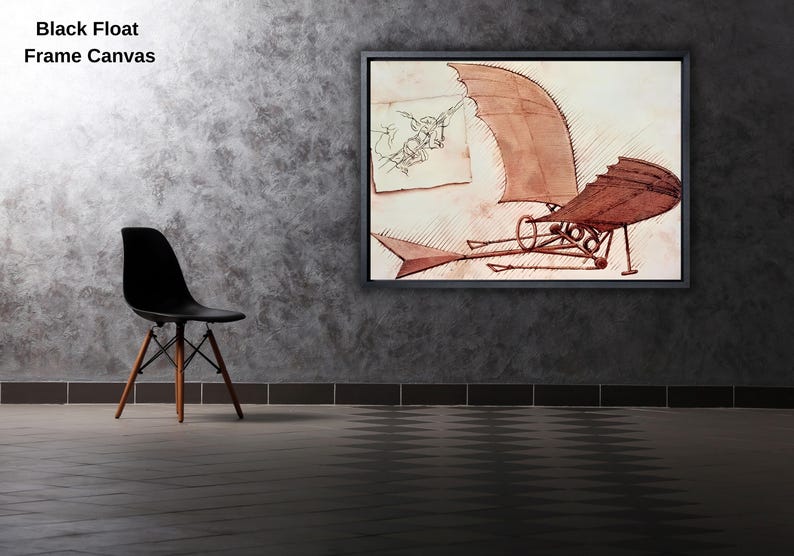 The Flying Machine by Leonardo Da Vinci Canvas Wall Art Print,leonardo ...