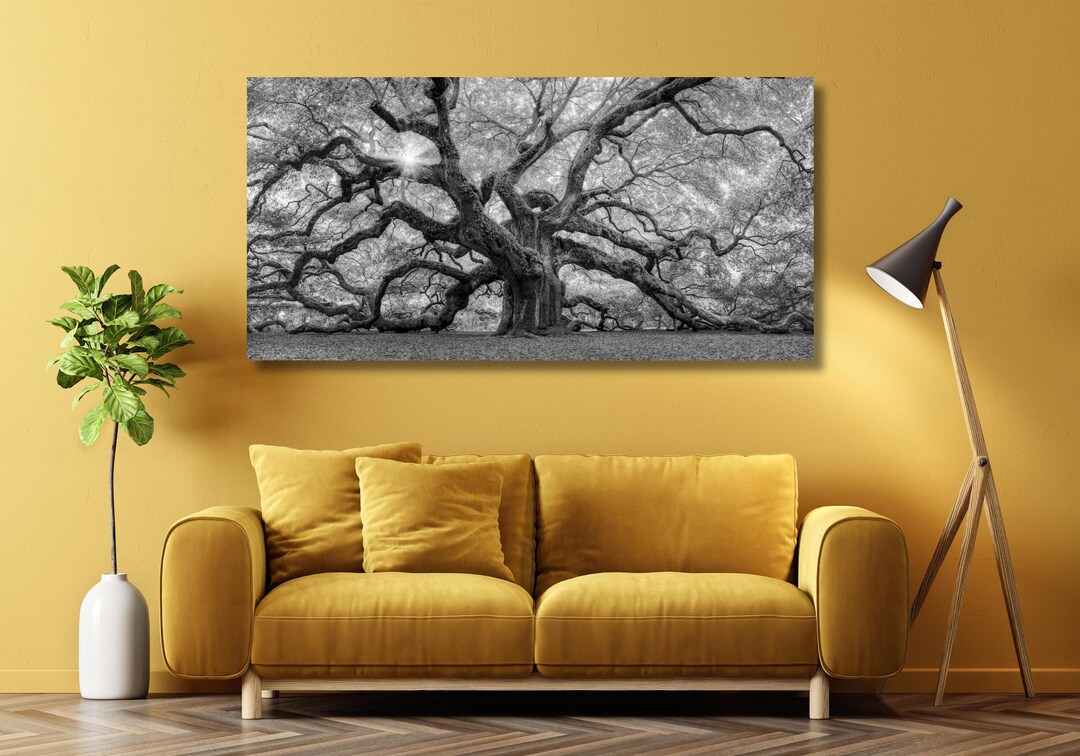 Angel Oak Tree Canvas Wall Art,beautiful Angel Oak Print Art Canvas