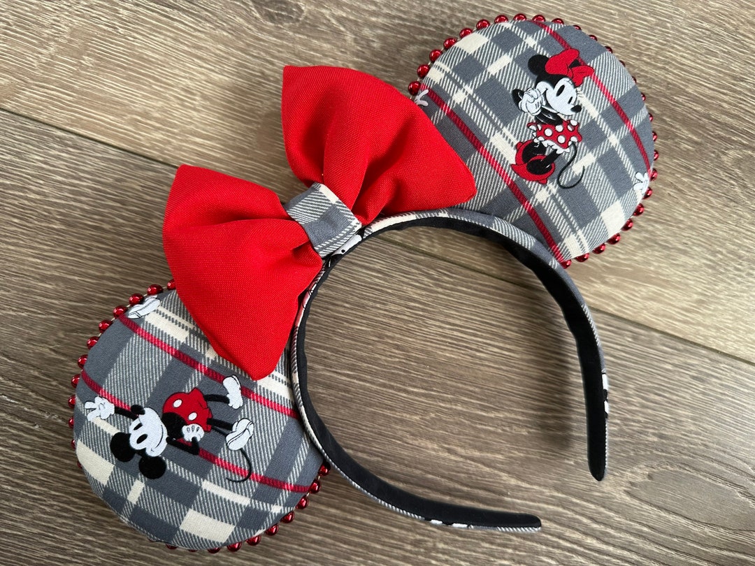 Bluey Birthday Hat CLGIFT Burgundy Minnie Ears, Mickey Ears - Sparkly, Sequin - Perfect For Kids & Adults - One Size Fits All Bluey Ears