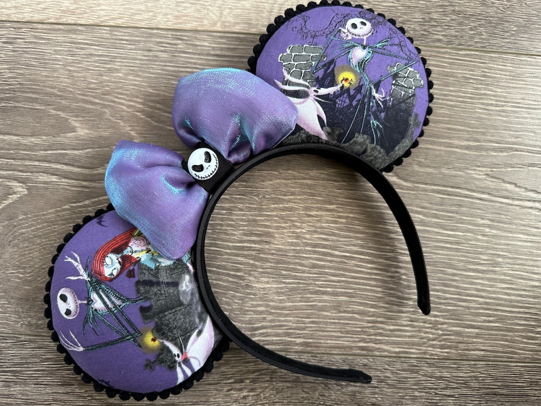 Nightmare Before Christmas Ears WITH CHARM, Jack Ears, Mickey Ears