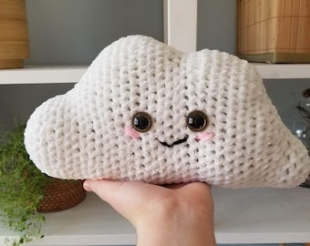 Kawaii wolk amigurumi pdf haakpatroon, knuffel, haaktutorial