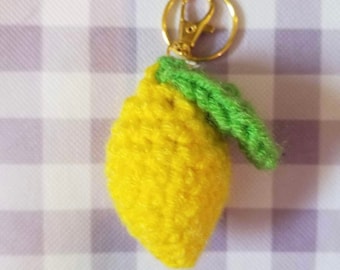 Crochet lemon keychain pattern pdf tutorial