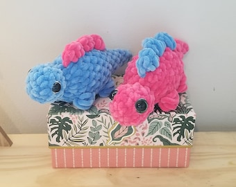 No-sew amigurumi dinosaur crochet pattern, pdf crochet tutorial