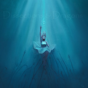 Print titled, &quot;Despair&quot;, original Mental Health Fantasy Oil Painting, drowning in anxiety, depression, grief, fear, and panic print