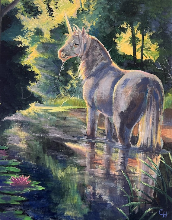 Unicorn 2024 acrylic painting