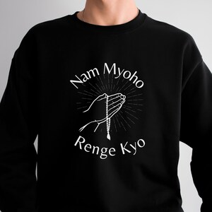 Nam Myoho Renge Kyo Sweatshirt, Buddhist Meditation, Spiritual Quote, Religion Clothing, Buddhist Prayer, Nam Myoho Renge Kyo Necklace Gift
