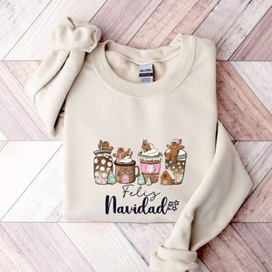 Mexican Christmas Sweatshirt, Feliz Navidad Sweater, Latina Christmas Shirt, Mexican Gifts, Gingerbread, Spanish Christmas, Tis the Season