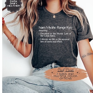 Nam Myoho Renge Kyo T-Shirt, Buddhist Chant, Family Matching Shirts, Group Tshirts, Butsudan, Gohonzon, Nichiren Buddhism, Kosen-Rufu, SGI