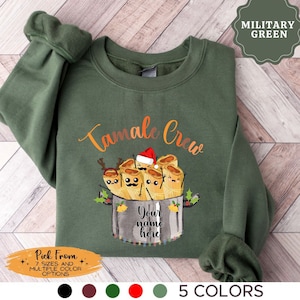 Personalized Tamales Shirt, Custom Tamales Sweatshirt, Tis the Season for Tamales, Tamales Crew Sweater, Tamale Shirts, Feliz Navidad Tee