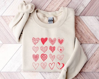 Heart Shirt, Love T-shirt, Valentines Day Shirt, Valentine Heart Sweatshirt, Love Heart Sweater, Teacher Valentine's Shirt, Mom Valentine’s