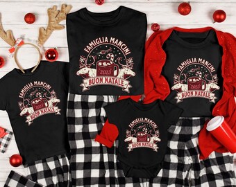 Italian Family Christmas Shirt, Personalized Buon Natale Shirt, Custom Italian Christmas Tee, Family Photo, Matching Group Shirts, Xmas Gift