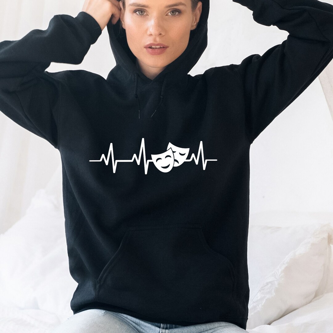 Actor Sweatshirt Heartbeat Actor Hooded Sweaters Gift for Thespian