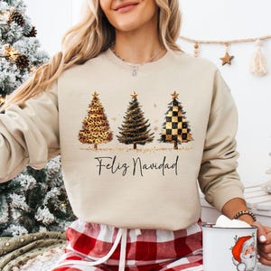 Feliz Navidad Sweatshirt, Spanish Christmas Sweatshirts, Navidad Sweater, Spanish Christmas Sweaters, Mexican Christmas, Mexican Sweatshirt