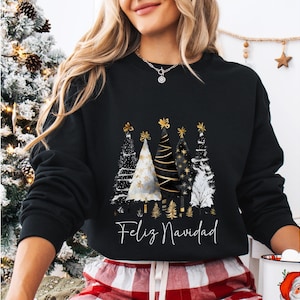 Feliz Navidad Sweatshirts, Mexican Christmas Sweatshirt, Spanish Christmas Sweaters, Latina Gift, Family Matching Sweater, Regalo de Navidad