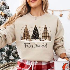 Feliz Navidad Sweatshirt, Spanish Christmas Sweatshirts, Navidad Sweater, Spanish Christmas Sweaters, Mexican Christmas, Mexican Sweatshirt