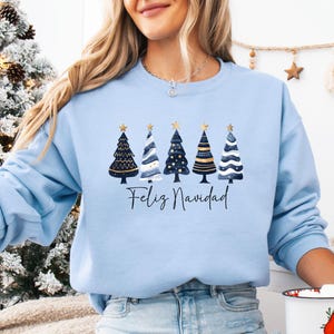 Feliz Navidad Sweatshirt, Spanish Christmas Sweatshirts, Navidad Sweater, Spanish Christmas Sweaters, Mexican Christmas, Mexican Sweatshirt