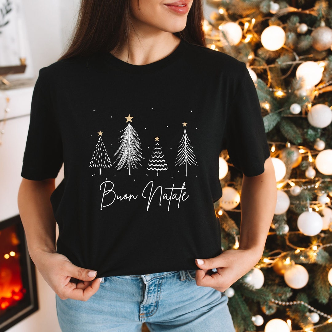 Tre Natale Gattini con Babbo Natale Cappelli Carino Donna T-Shirt