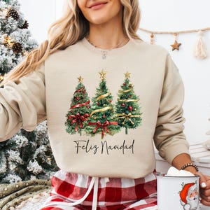 Feliz Navidad Sweatshirt, Spanish Christmas Sweatshirts, Navidad Sweater, Spanish Christmas Sweaters, Mexican Christmas, Mexican Sweatshirt