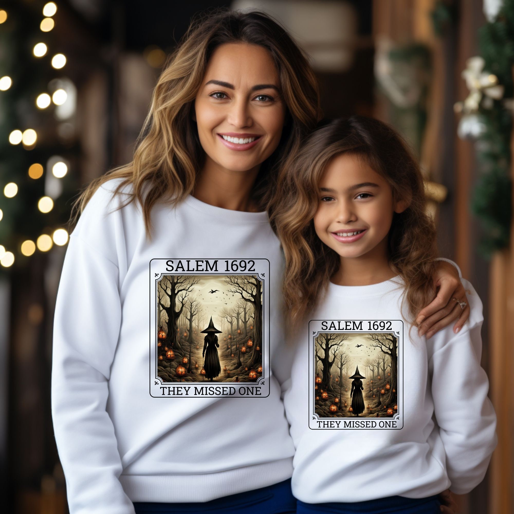 Sweat-shirt D'Halloween Femme « They Missed One Witch » - Sweat à Capuche Violet, Taille L, Manches Longues Avec Poches