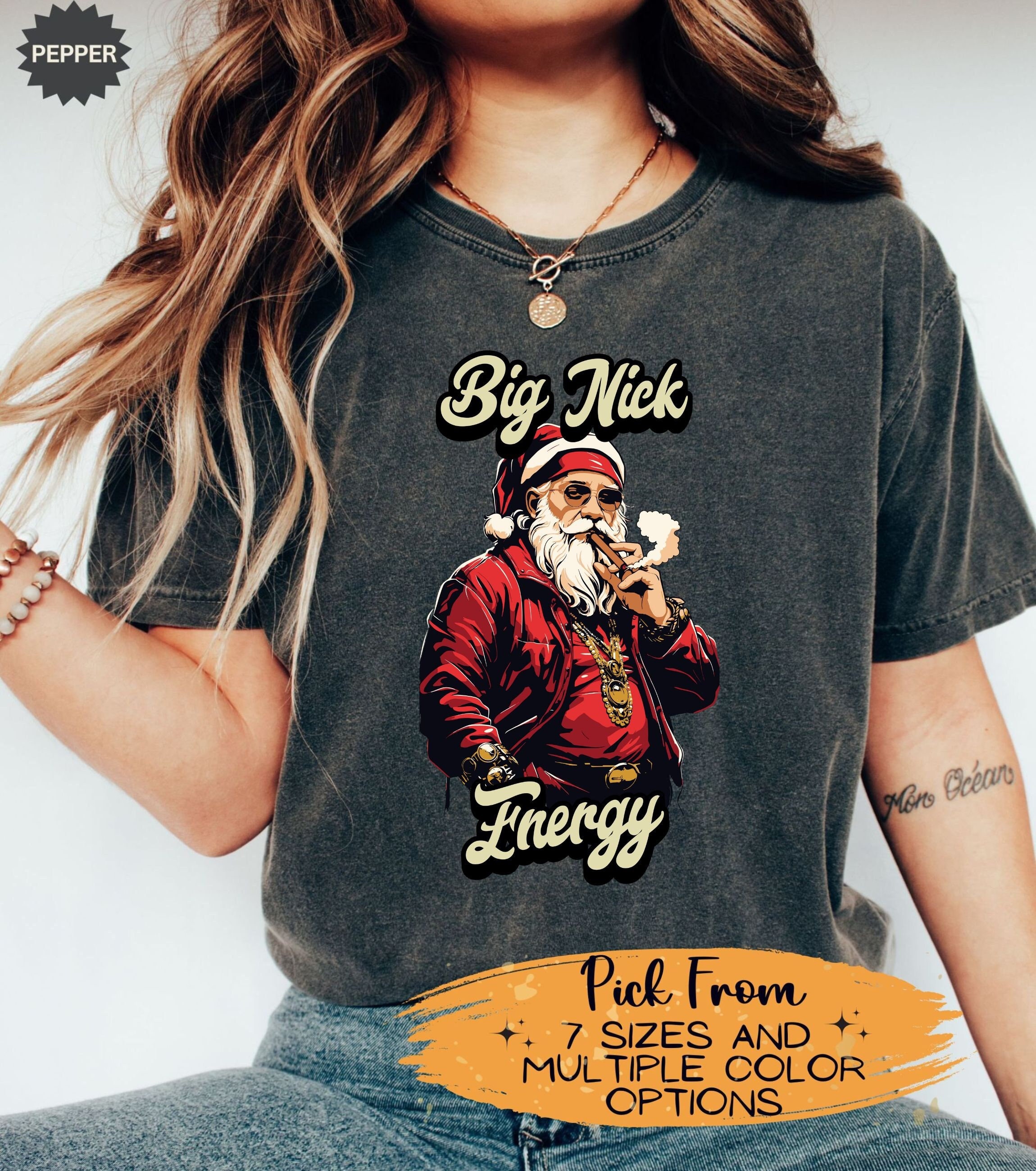 Big Nick Energy Shirt, Men Funny Christmas Shirt, Funny Holiday
