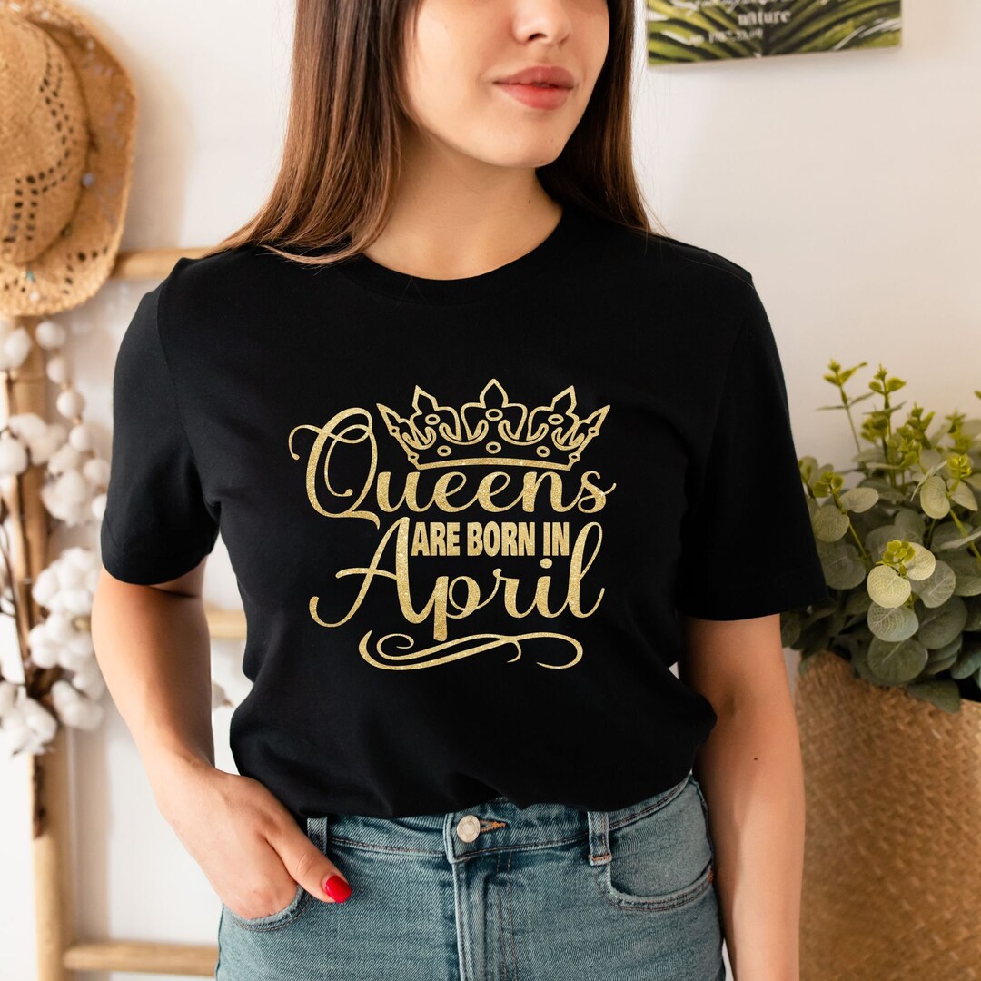 Queens Are Born In July V-Neck T-Shirt For Women - Gildan Gold Logo Birthday Tee