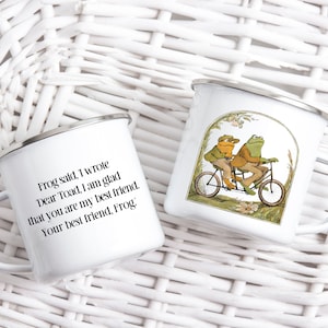 Frog And Toad Camping Mug, Vintage Classic Book Coffee Cup, Best Friends Frog and Toad, Kids Camping Mug, Gift for Children, Christmas Gifts