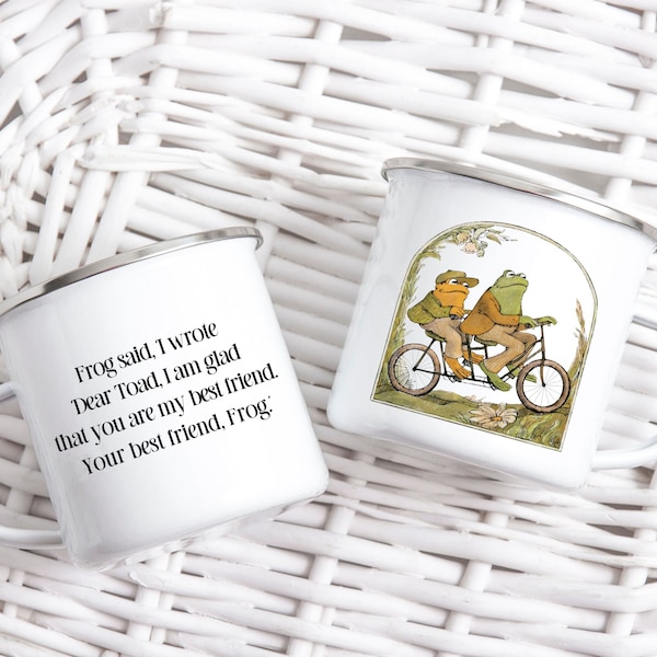 Frog And Toad Camping Mug, Vintage Classic Book Coffee Cup, Best Friends Frog and Toad, Kids Camping Mug, Gift for Children, Christmas Gifts