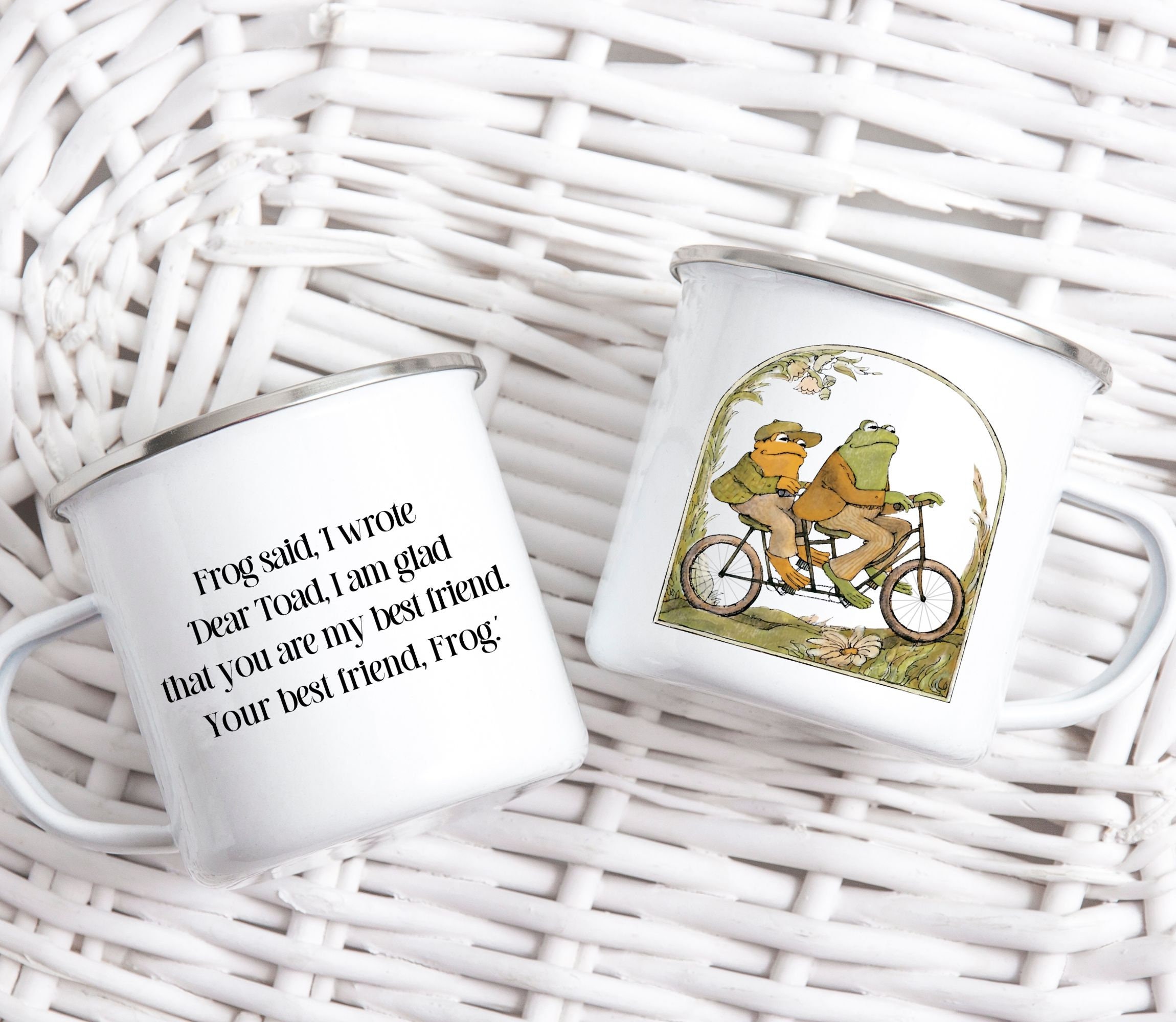 Frog And Toad Camping Mug, Vintage Classic Book Coffee Cup, Best Friends Frog and Toad, Kids Camping Mug, Gift for Children, Christmas Gifts