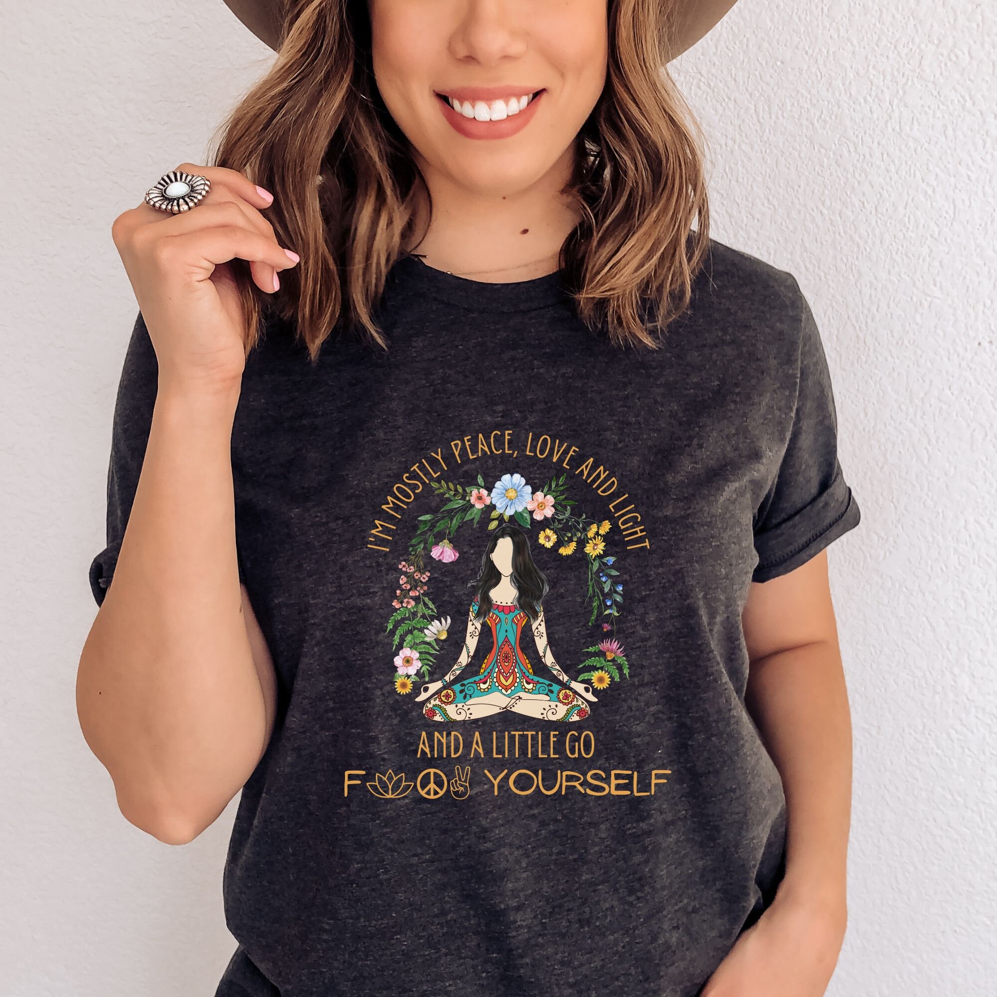 Namaste T-Shirt Hippie, Peace, Lotus Colorful Slime Shirt Namaste T-Shirt Hippie, Peace, Lotus Colorful Slime Shirt