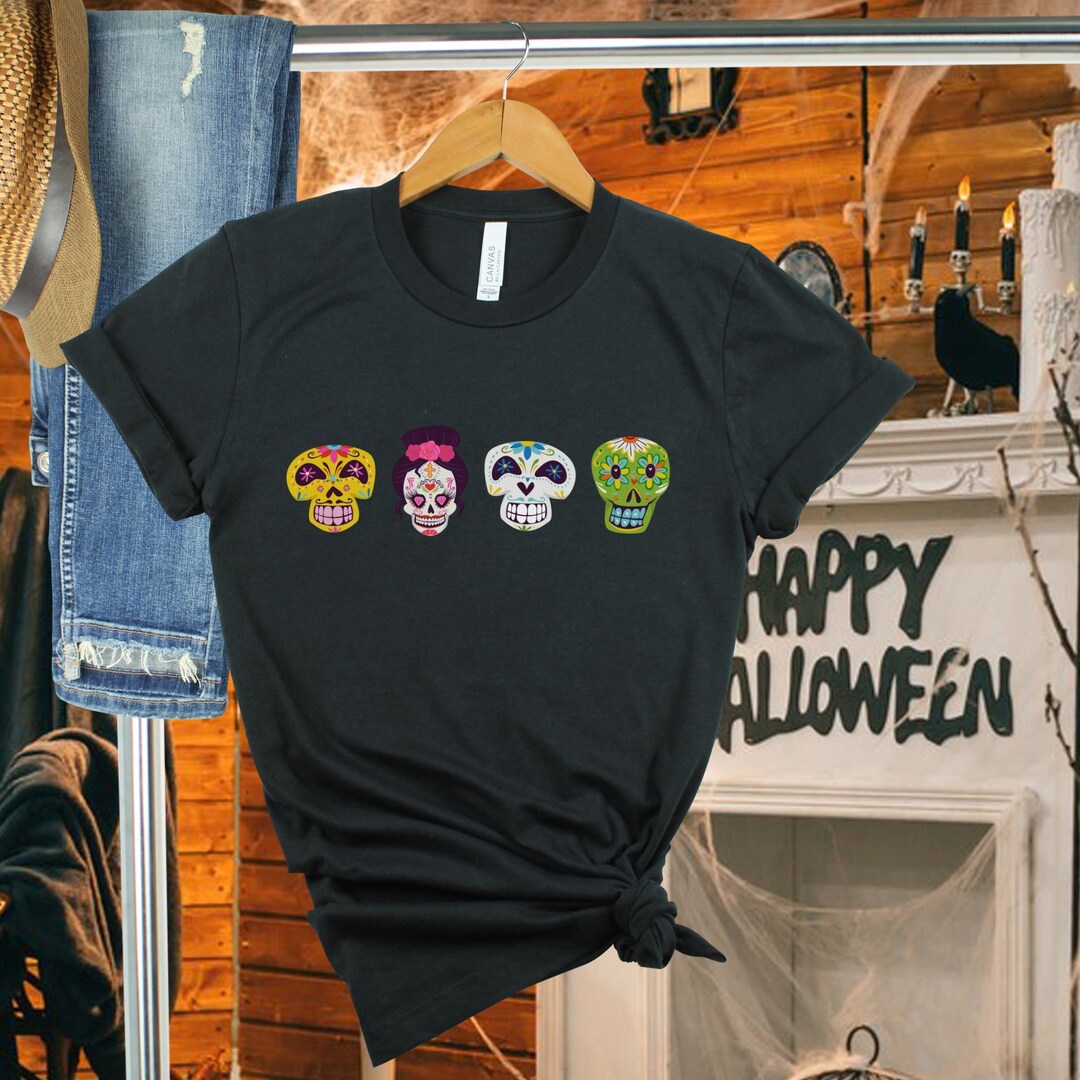 Sugar Skull T-shirt Day of the Dead Shirt Dia De Los Muertos Tshirts ...
