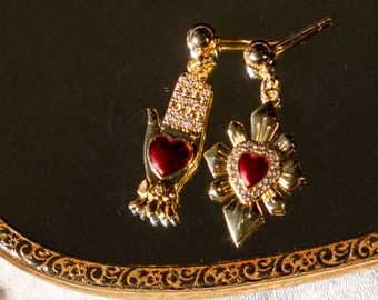 Nina Earrings, Heartrender, Six of Crows, Bookish Earrings, Valentine Earrings, Bookish Gifts, Heart Jewelry
