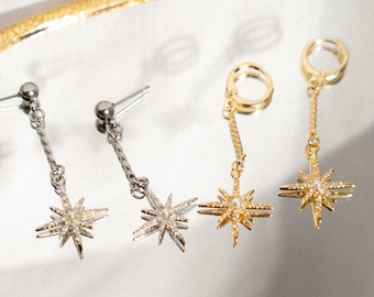 Star of Fëanor Ohrringe, Herr der Ringe Schmuck, himmlische Ohrringe