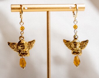 Cupid Earrings, Eros Greek Mythology, Light Academia Jewelry, Coquette Aesthetic, Valentine's Day