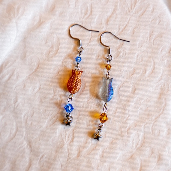 Ponyo Earrings: Ghibli-Inspired Fish Dangle Earrings